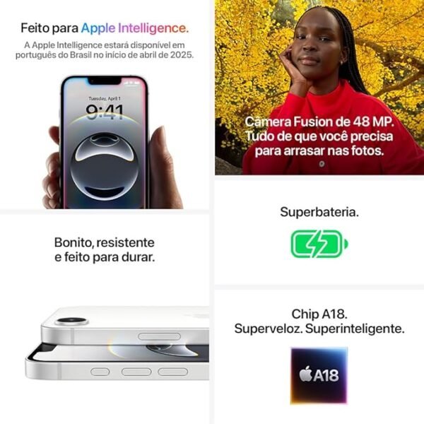 Apple iPhone 16e de 256 GB — Branco - Imagem 3